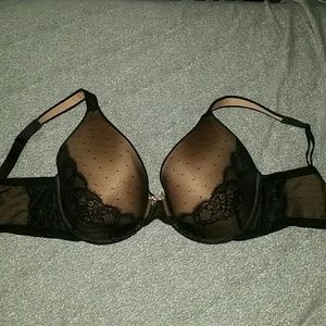 Black and Tan Lace Bra
